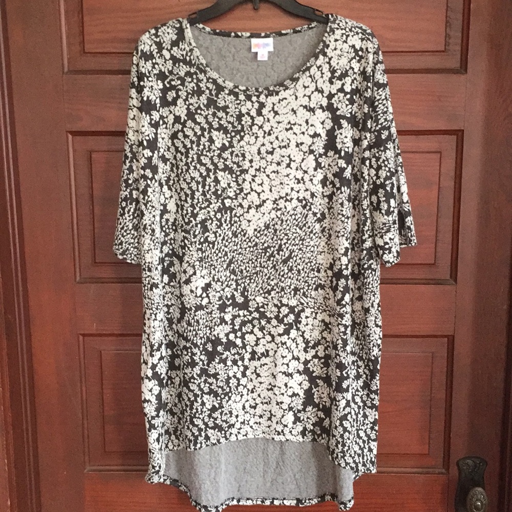 Grey and white floral Irma tunic